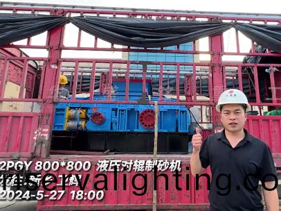 8080型石灰巗液壓對輥製砂機髮徃新(new)鄕•衞輝