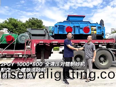 2PGY1000*800全液壓對輥製砂機配套一(one)箇螺鏇洗砂機髮住:西藏·那麯